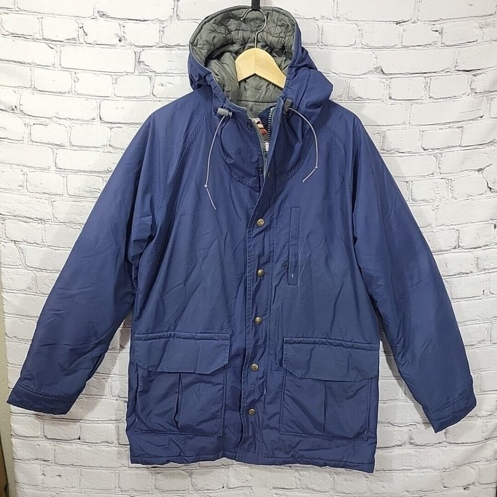 Vintage Columbia Jacket‎ Mens M Medium Blue Hooded Gore-tex Coat Lined